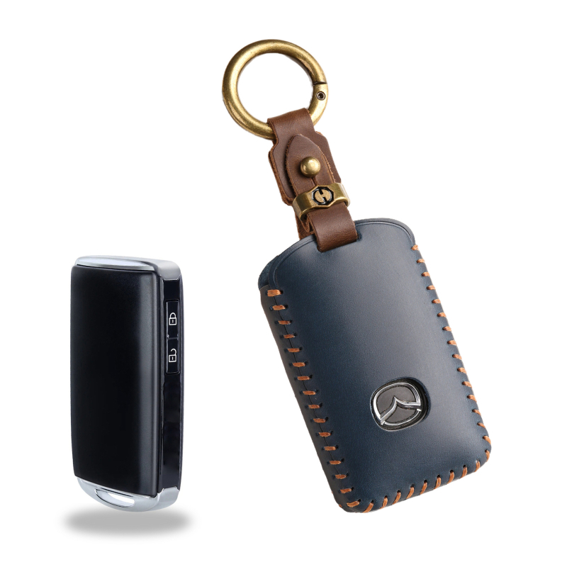 Mazda Axela/Atenza võtmeümbris, retro stiil, lehma nahk, Hallmo kaubamärk, kohandamine saadaval