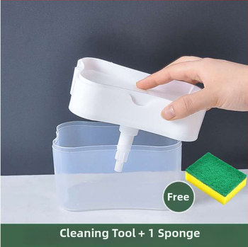 Muilo dozatorius/kastė virtuvei – rankinis paspaudimas, PP medžiaga, 130 g, šiuolaikiškas minimalistinis stilius