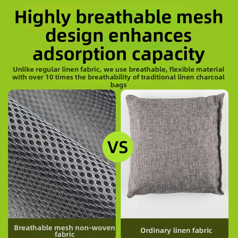 Bambusest süsiniku kotike formaldehüüdi eemaldamiseks, kappide ja tubade jaoks, 75 g, bambuse süsiniku lõhn