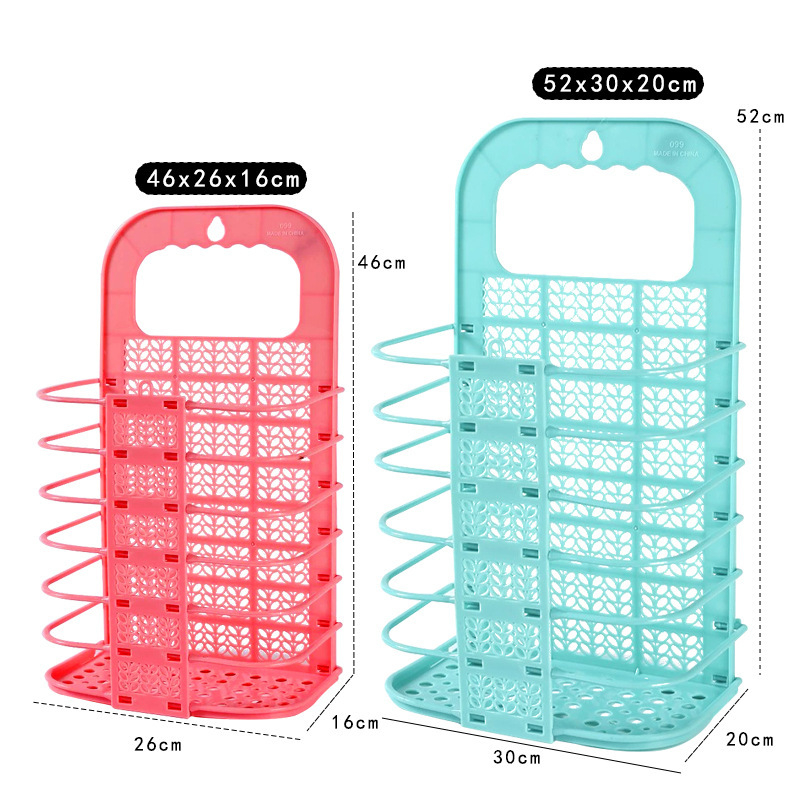 Sklopiva zidna košara za prljavo rublje, montaža bez bušenja, plastična košara za kupaonicu, moderni minimalistički stil.