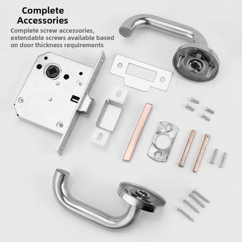 Koridoriaus durų rankenos spyna – nerūdijančio plieno lydinys, modelis Aisle lock, su raktu, tinkama mokykloms ir ligoninėms