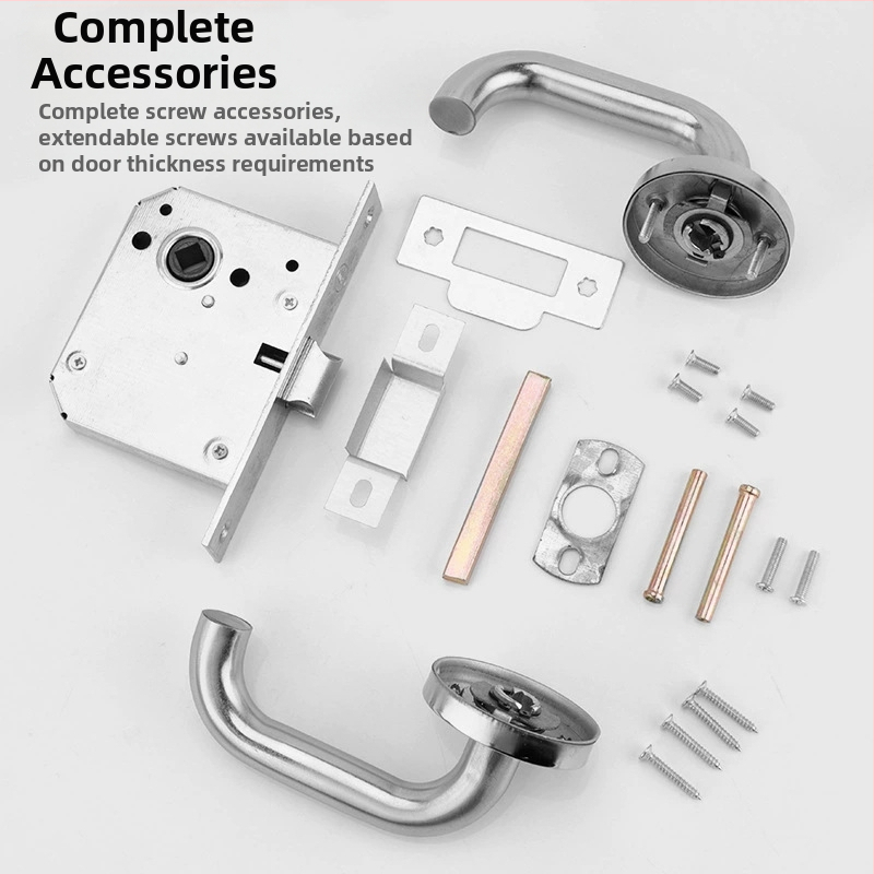 Koridoriaus durų rankenos spyna – nerūdijančio plieno lydinys, modelis Aisle lock, su raktu, tinkama mokykloms ir ligoninėms