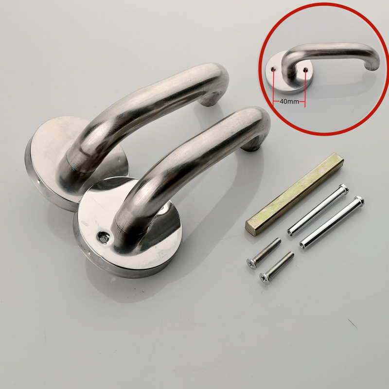 Încuietoare cu mâner pentru ușa de culoar – pentru uși de incendiu și de acces, din aliaj de oțel inoxidabil, model Aisle lock, cheie, potrivită pentru școli și spitale