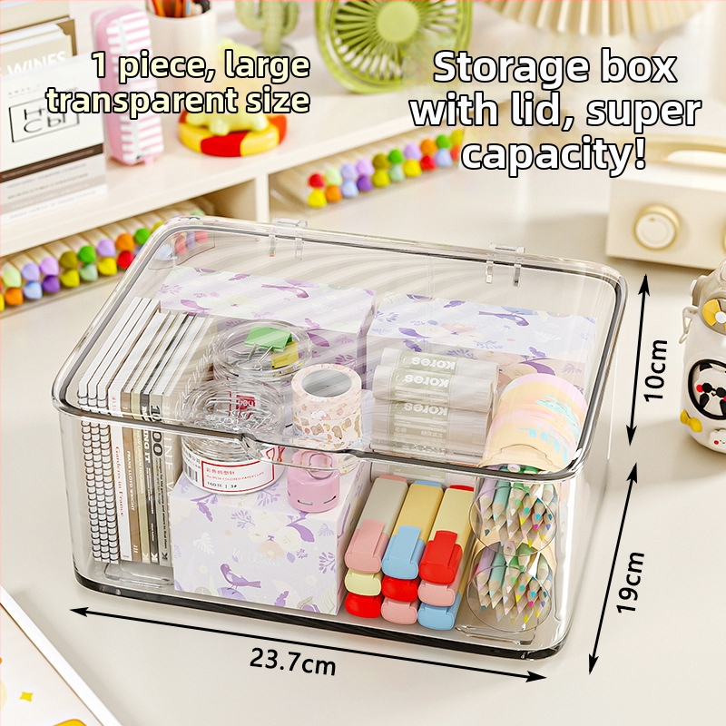 Laudade jaoks mõeldud hoiukarp, PP-materjalist, virnastatav, kosmeetika ja suupistete korrastamiseks, sobib elutuppa, magamistuppa ja õppetoas