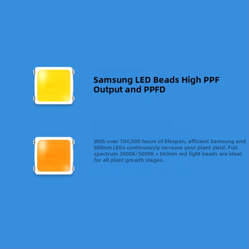 Augalų augimo lemputė BY-ZWFD-CY-100, 259 LED, 2400 lm, IP65, 100-277V