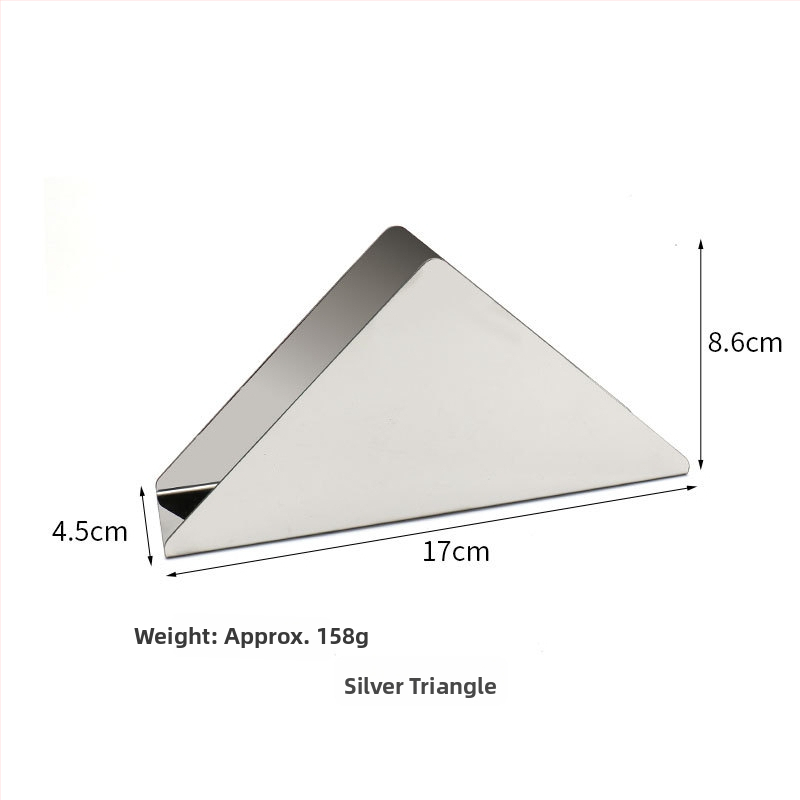 Servetėlių laikiklis iš nerūdijančio plieno su veidrodiniu paviršiumi, elektroplatinimas, stačiakampė forma, dviejų viršūnių dizainas