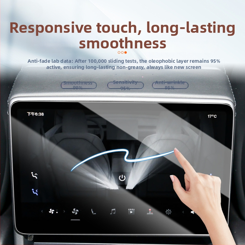 Tesla Model 3/Y – Galinio ekrano grūdinto stiklo plėvelė centriniam skydeliui – Suderinama su 25 naujomis Model 3/Y versijomis; Medžiaga: stiklas; Garantija: 6–10 metų