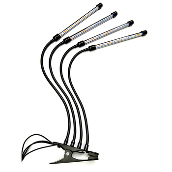 LED augimo lemputė su klipu, pilnas spektras, 5V įvestis, IP45, ABS korpusas