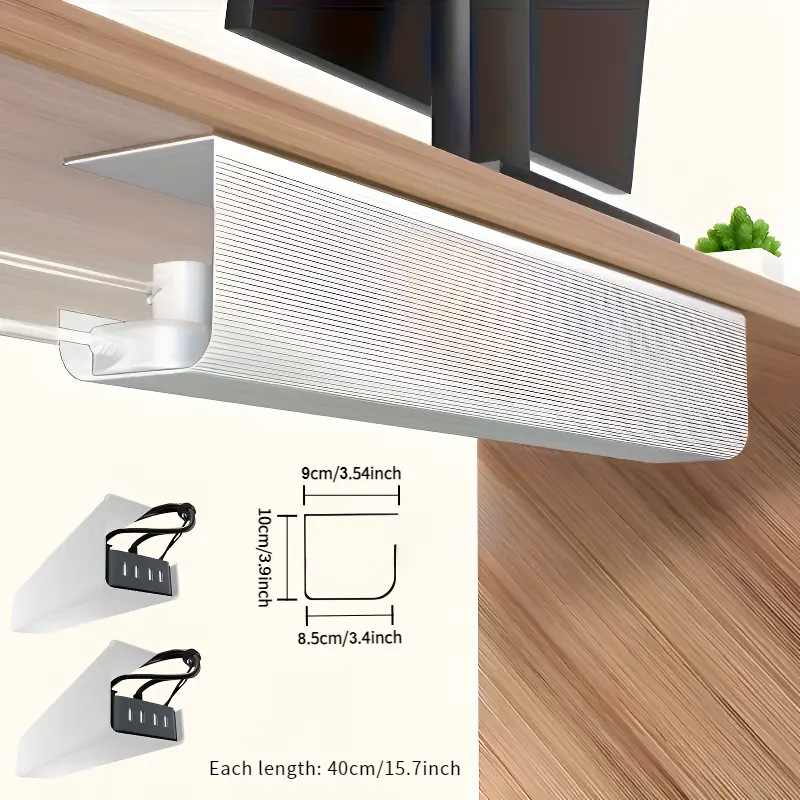 Káblový organizér pod stolom, PVC, veľký model, vnútorné závity, kód 041