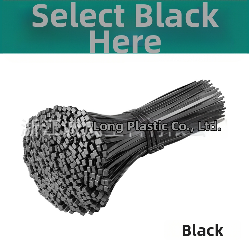 Nailoninė kabelinė apkaba su savisrauktu užraktu, CHCC, PA66, storis 1,1 mm, kilmė Zhejiang