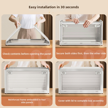 Κουτί αποθήκευσης βιβλίων με ρόδες, πτυσσόμενο, διαφανές, ανθεκτικό στη σκόνη, χωρητικότητας 500–1000 L, για βιβλία και περιοδικά