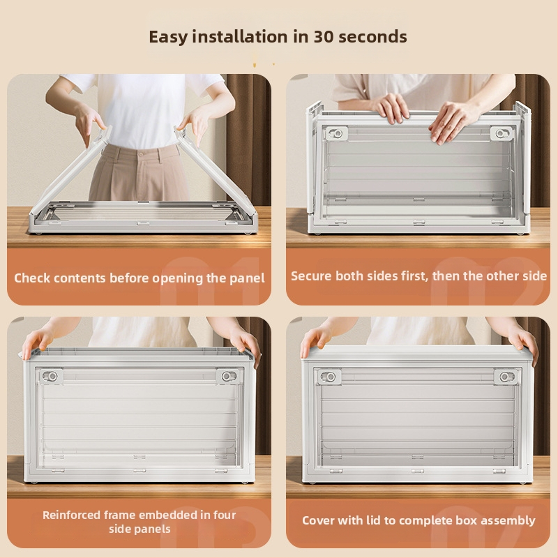 Κουτί αποθήκευσης βιβλίων με ρόδες, πτυσσόμενο, διαφανές, ανθεκτικό στη σκόνη, χωρητικότητας 500–1000 L, για βιβλία και περιοδικά