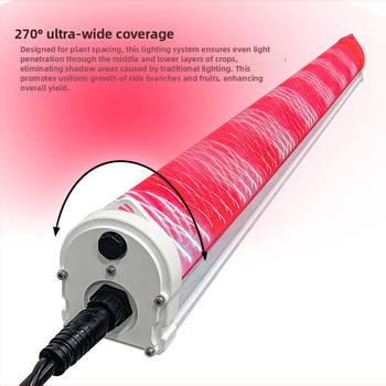 Vidaus šiltnamio augimo lemputė, 120W, IP65, Samsung LM281B, 336 LED, 5000 lm