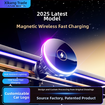 Magnetinis belaidis automobilio telefono laikiklis su 15W įkrovimu, tvirtinimas prie oro angos (snap-on)