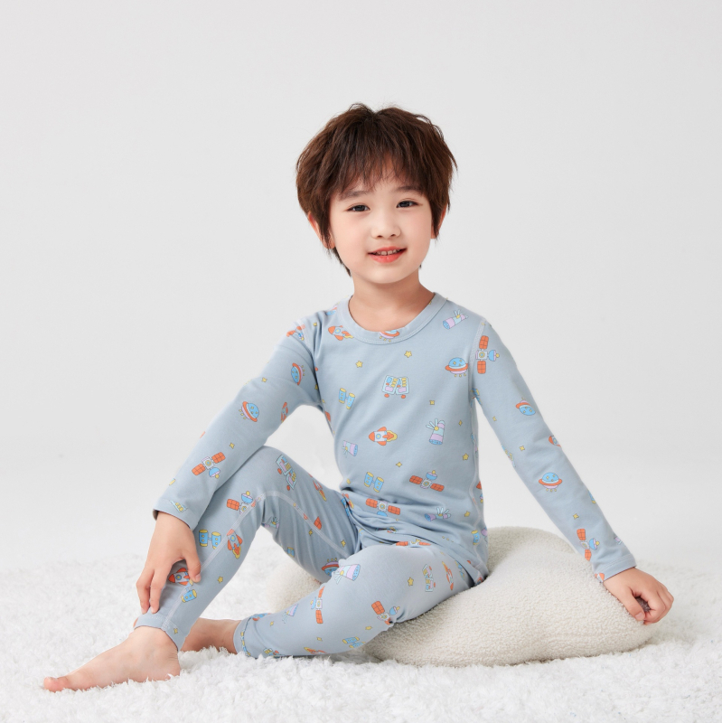 Vaikų komplektas su viršutine ir kelnerėmis rudens-žiemos sezonui, unisex, 95% medvilnė su Lycra, švelnus apdaila (brushed audinys), klasė A, vaikams nuo 8 metų, ūgis >140 cm