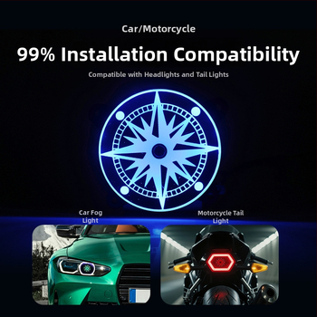 LED tagatuled pöörleva RGB dekoratiivkorpusega – 12V, mudel fog084, universaalne sobivus, ABS korpus, tööiga 50000 h