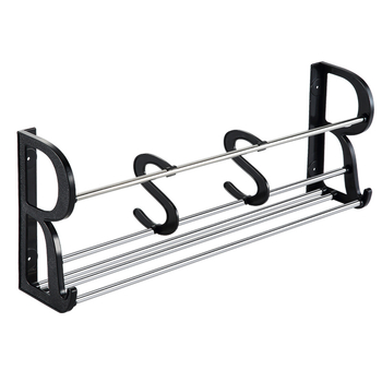 Sieninis batų stovas be gręžimo, lipnus montavimas, už durų, vonios kambariui, daugiafunkcinis