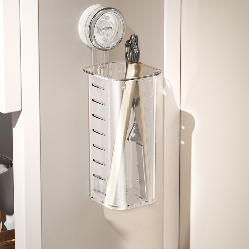 imega Raft de depozitare pentru unelte de păr, cu ventuză, montaj pe perete, fără găuri, plastic, nivel 1