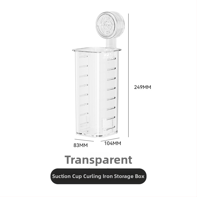 imega Raft de depozitare pentru unelte de păr, cu ventuză, montaj pe perete, fără găuri, plastic, nivel 1