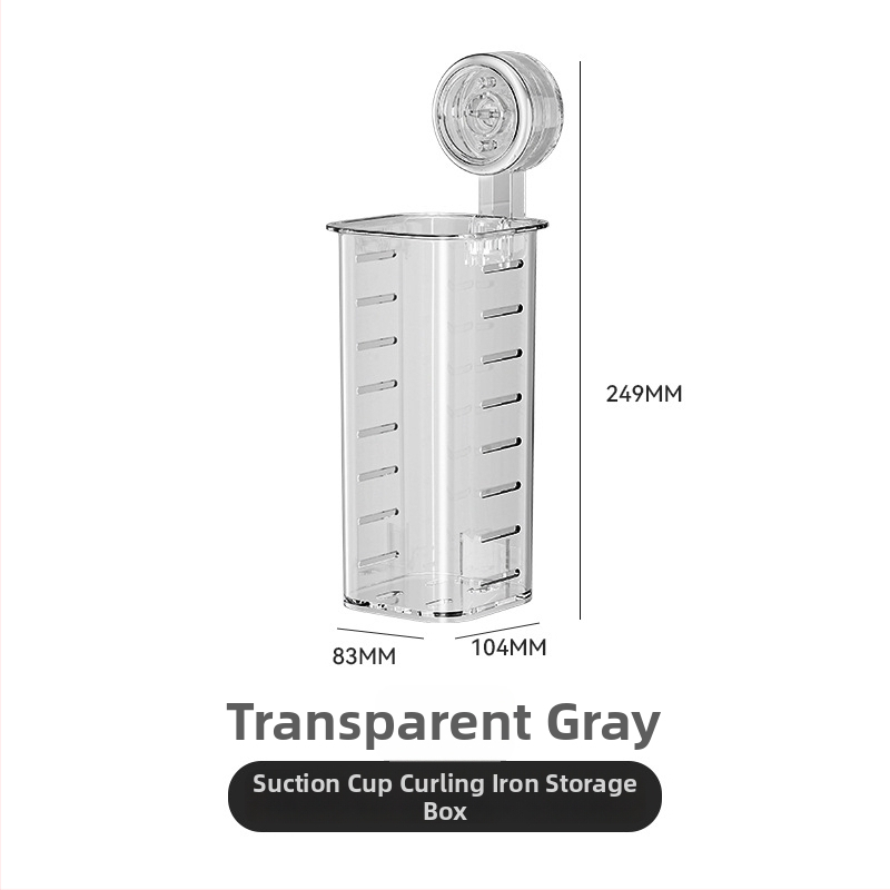 imega Raft de depozitare pentru unelte de păr, cu ventuză, montaj pe perete, fără găuri, plastic, nivel 1