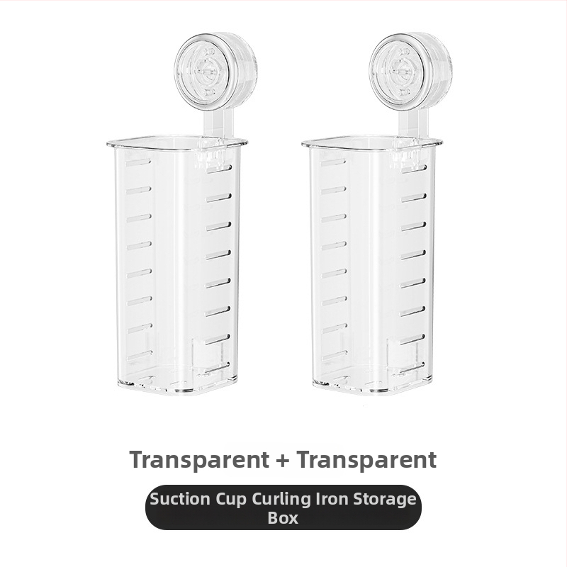 imega Raft de depozitare pentru unelte de păr, cu ventuză, montaj pe perete, fără găuri, plastic, nivel 1