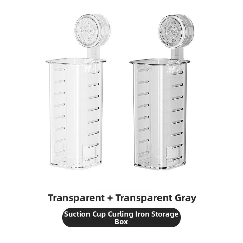 imega Raft de depozitare pentru unelte de păr, cu ventuză, montaj pe perete, fără găuri, plastic, nivel 1