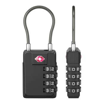 JLGY TSA poggyász zár jelszóval - cinkötvözet, modell TSA customs lock, rúd vastagsága 3 mm, rudak közötti távolság 15 mm