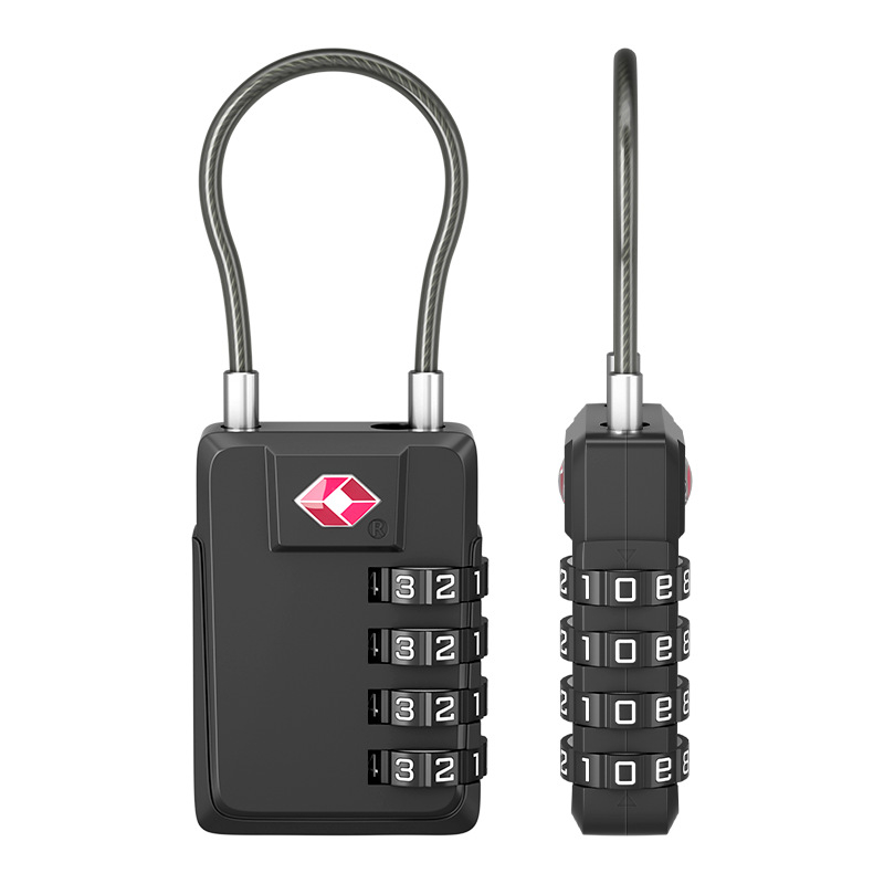 JLGY TSA poggyász zár jelszóval - cinkötvözet, modell TSA customs lock, rúd vastagsága 3 mm, rudak közötti távolság 15 mm