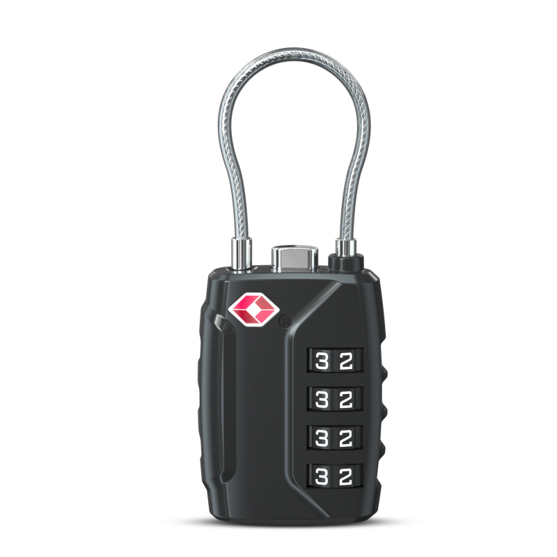 JLGY TSA poggyász zár jelszóval - cinkötvözet, modell TSA customs lock, rúd vastagsága 3 mm, rudak közötti távolság 15 mm
