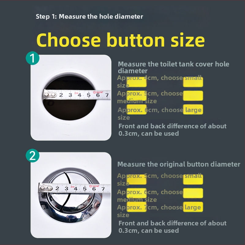 Бутон за промиване на тоалетна – натисков тип, ABS пластмаса, Saomao, инжекционно формоване, модерен стил