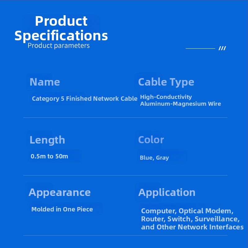 Cat5 Ethernet kabelis, iekšējai/ ārējai lietošanai, RJ-45 savienotājs, salocīti pāri, alumīnija-magnija vadītājs, datoriem un slēdžiem
