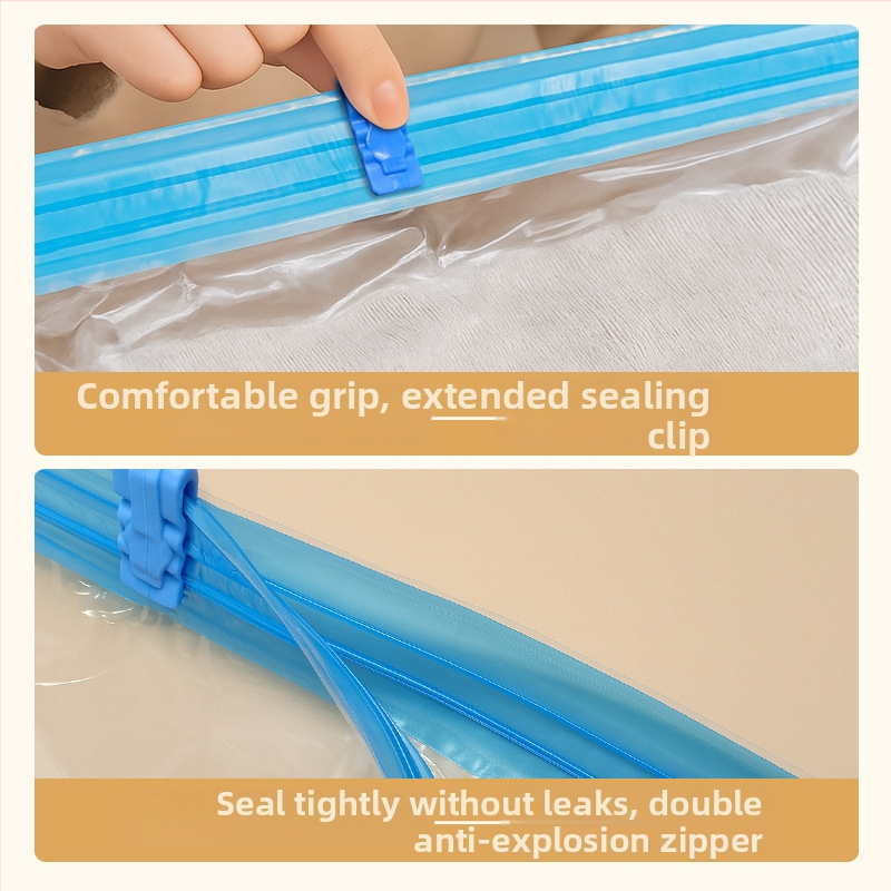 Reisile mõeldud käsitsi keritav vaakumkompressioonikott riietele, pump kaasas, PET+PE materjal, karbis 180 tk, 2022. aasta lansseerimine