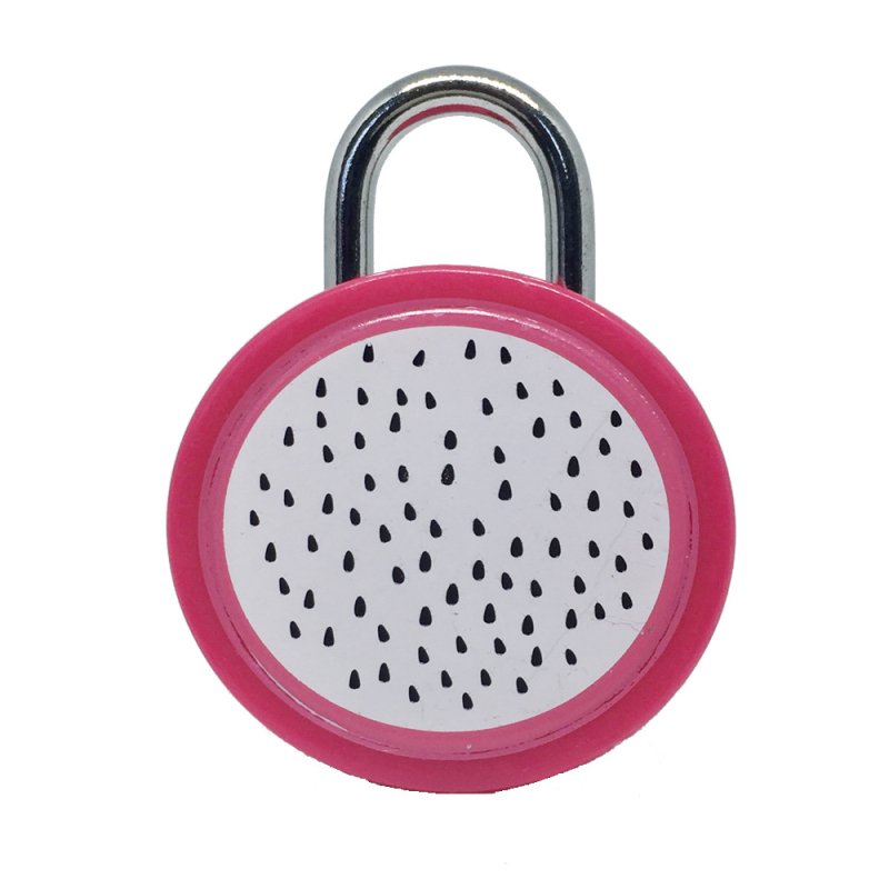 Lacăt în formă de fruct, mecanic, material: fier+ABS, model 002, distanța dintre tijele de blocare 13 mm, grosimea tijelor 3 mm, pentru dulapuri, cutii cadou și bagaje