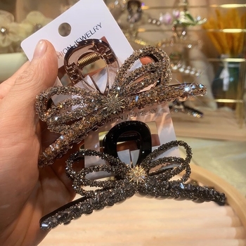 Rhinestone juukseklips – käsitöö, kerge luksus stiil naistele