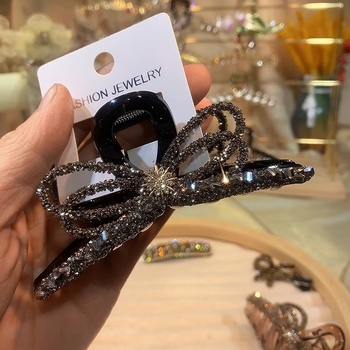 Rhinestone juukseklips – käsitöö, kerge luksus stiil naistele