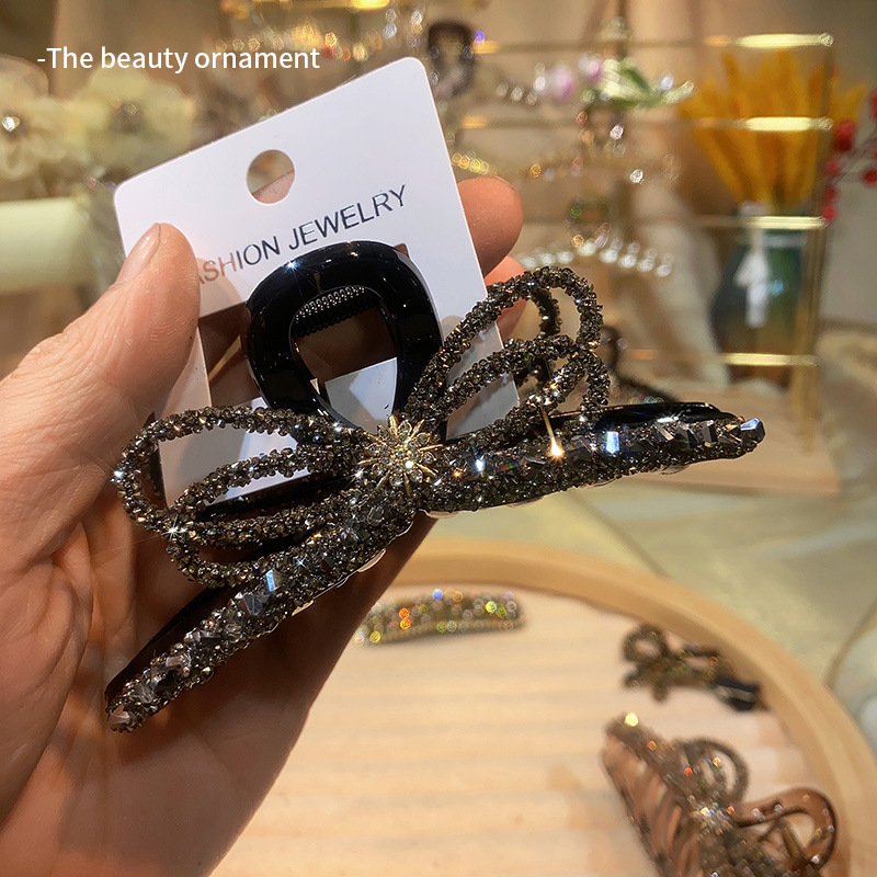 Rhinestone juukseklips – käsitöö, kerge luksus stiil naistele