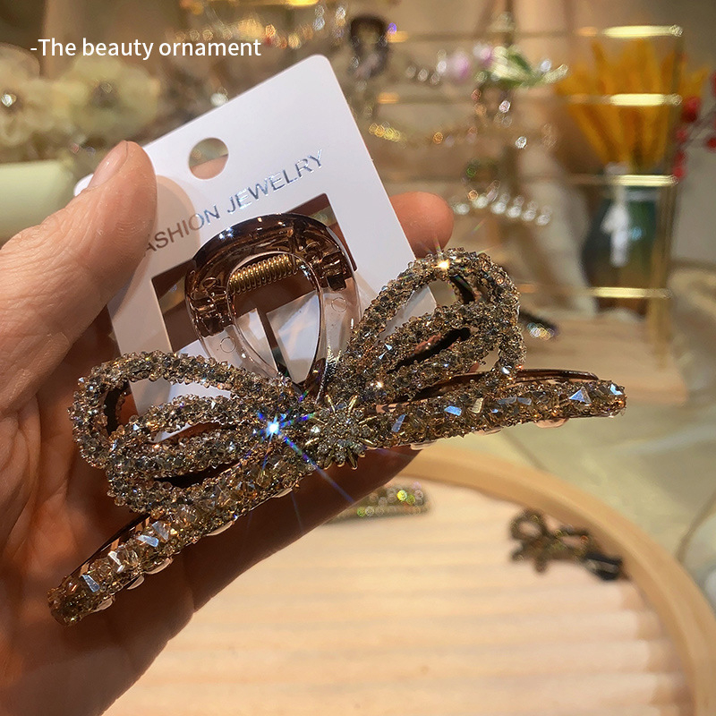 Rhinestone juukseklips – käsitöö, kerge luksus stiil naistele