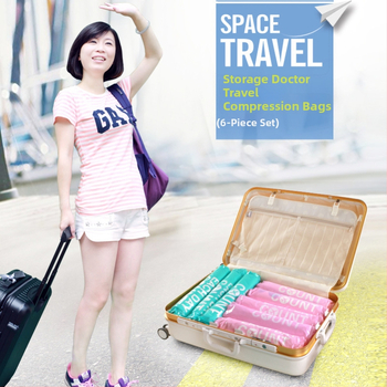 6 gab Roll-Up vakuuma uzglabāšanas maisiņu komplekts — PA + PE materiāls, ūdensnecaurlaidīgs