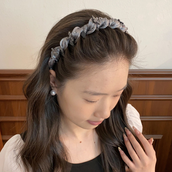 Beji Rabbit лента за коса от мрежеста материя, ръчна изработка, сладък стил