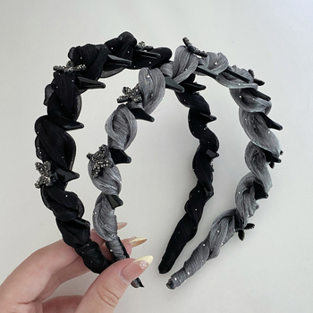 Beji Rabbit лента за коса от мрежеста материя, ръчна изработка, сладък стил