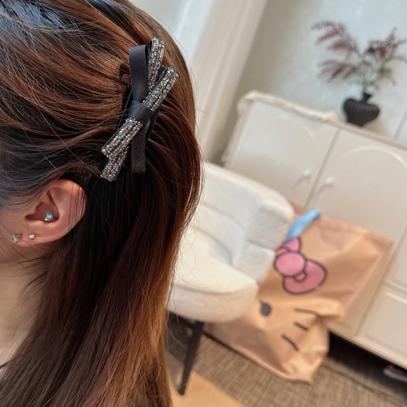 Ακρυλική φουρκέτα μαλλιών σε σχήμα φιόγκου, χειροποίητη, γυναικείος στυλ, για το πίσω μέρος του κεφαλιού