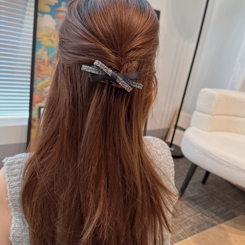 Ακρυλική φουρκέτα μαλλιών σε σχήμα φιόγκου, χειροποίητη, γυναικείος στυλ, για το πίσω μέρος του κεφαλιού