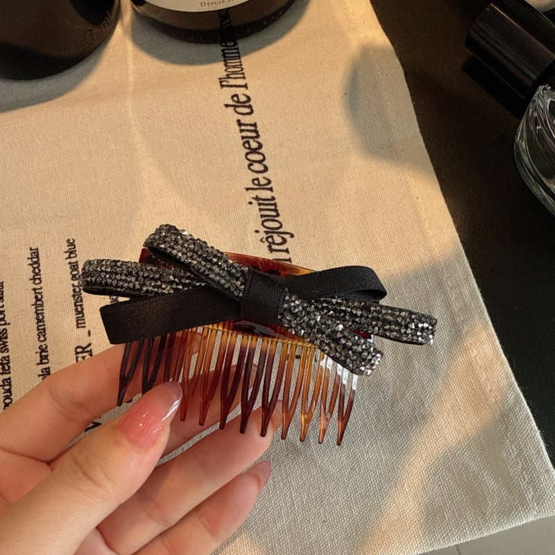 Ακρυλική φουρκέτα μαλλιών σε σχήμα φιόγκου, χειροποίητη, γυναικείος στυλ, για το πίσω μέρος του κεφαλιού