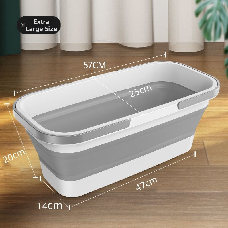 Salokāms spaiņš mopam, taisnstūrveida, ar izspiešanas funkciju, piemērots grīdas tīrīšanai un auto mazgāšanai (Materiāls: PP; Zīmols: Home storm; Izlaiduma datums: rudens 2025; Svars: 0.55 kg)