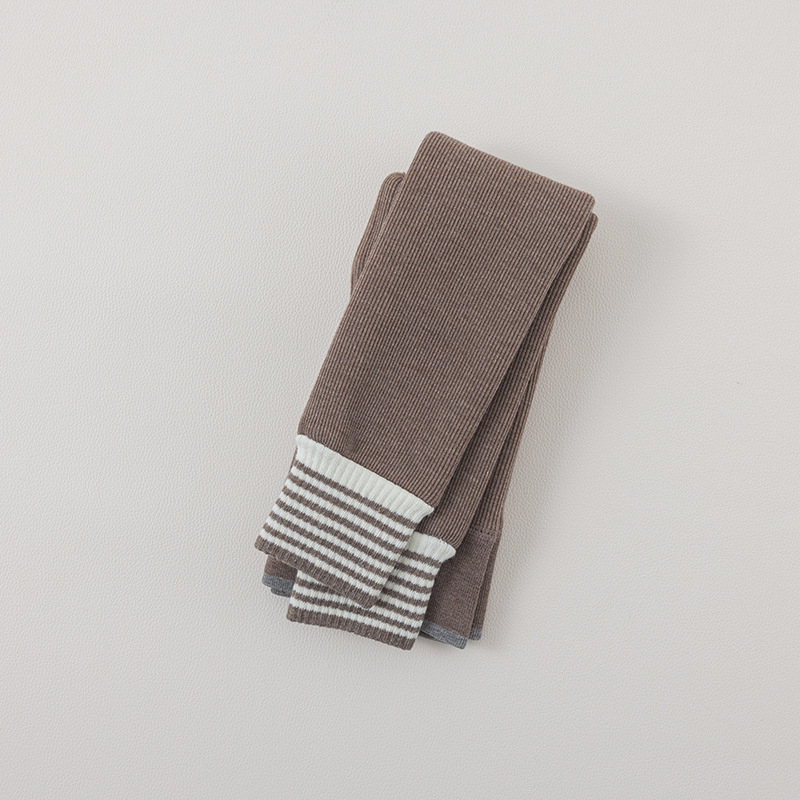 Colanți pentru fetițe, toamnă–iarna, cu deschidere la zona inghinală, lungime 9/10, talie înaltă, 90% poliester