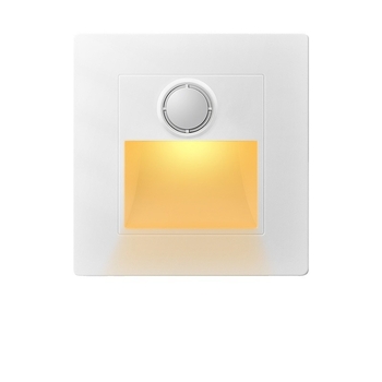 Įmontuojama LED nakčiai lemputė koridoriams ir laiptams su infraraudonųjų spindulių jutikliu, 110-250V, 8 LED, 120 lm, 3500-6500 K