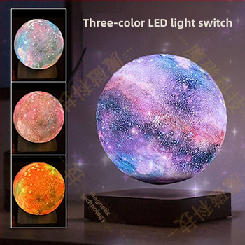 Magnetinės levitacijos Galaktinės Mėnulio lemputė — 3D spausdinimas, išmanus nakties apšvietimas, modelis Sim10-gw5, CE sertifikatas