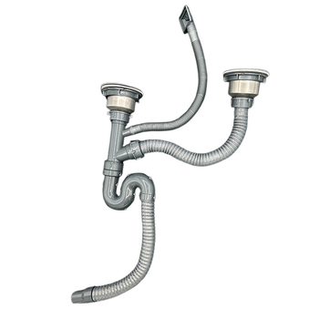 Комплект тръби за отводняване на кухненска мивка за единична и двойна купа, S-образна форма, полипропилен, издърпващ тип, персонализирана обработка