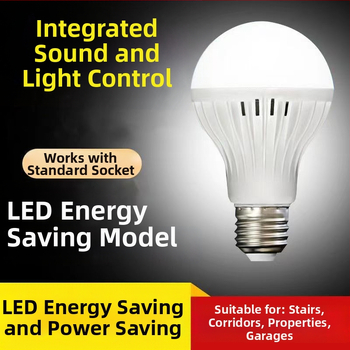 LED lemputė su garso ir šviesos kontrole, 220V, 100 lm, 360° sklaidos kampas, IP65, E27 lizdas