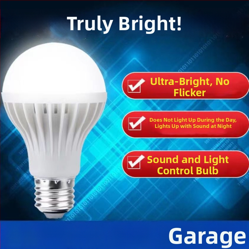 LED spuldze ar skaņas un gaismas vadību, 220V, 100 lm, 360° staru leņķis, IP65, E27 kontaktligzda